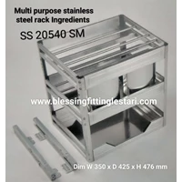 Rak Dapur Vitco SS 20740 SM Multipurpose Stainless Steel Rack New