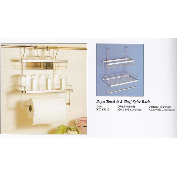 Paper Towel And 2 Shelf Spice Rack