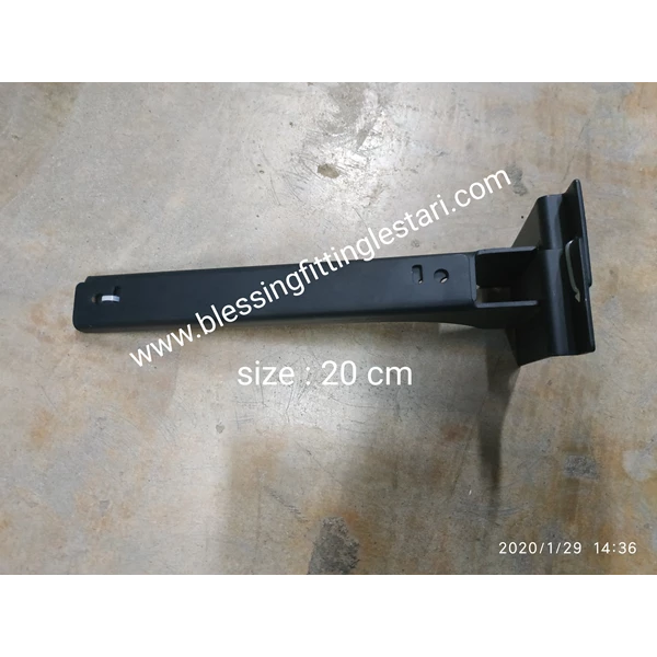 wood shelf bracket slatwall black  20 cm