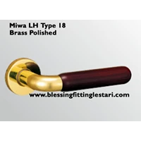 Miwa Lock Handle Type 18 Finish Brass Polished (YB)