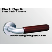 Handle Pintu Miwa Lock LHS 18 Finish Brass Satin Chrome