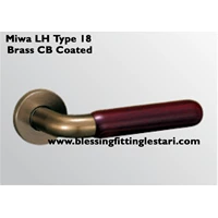 Miwa Door Lock LHS 18 Finish Brass CB Coated