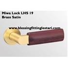 Miwa Lock Handle LHS 19 Finish Brass Sati ( BS) 1