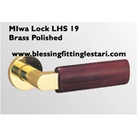 Miwa Lock Handle LHS 19 Finish Brass Polished (YB)