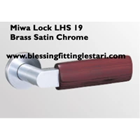 Miwa Lock Handle LHS 19 Finish Brass Satin Chrome (SC)