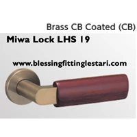 Miwa Lock Handle Door LHS 19 Finish Brass CB Coated